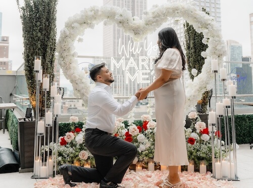 Wedding Proposal at A to Z Rooftop